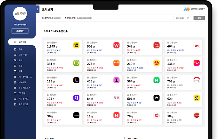 RPA 주문 수집